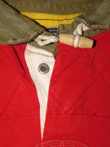 Polo Ralph Lauren Large Mountain Expedition Red Rugby Shirt Patches Flags Outdoor